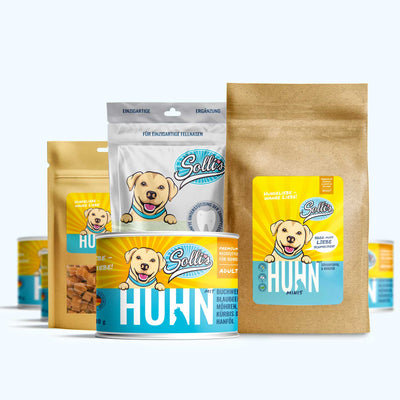 Pack découverte nourriture pour chiens poulet minis + Poudre dentaire OFFERTE | Adulte