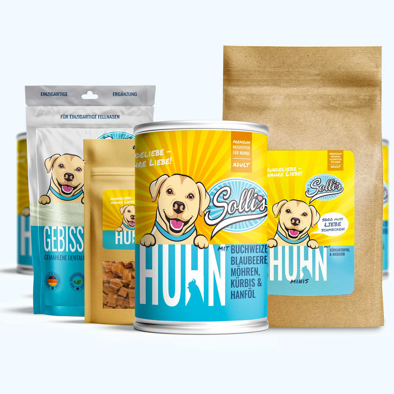 Pack découverte nourriture pour chiens poulet minis + Poudre dentaire OFFERTE | Adulte
