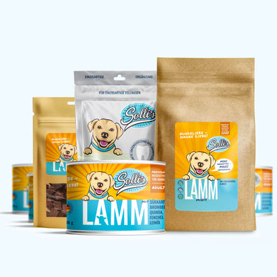 Pack découverte nourriture pour chiens agneau minis + poudre dentaire GRATUIT