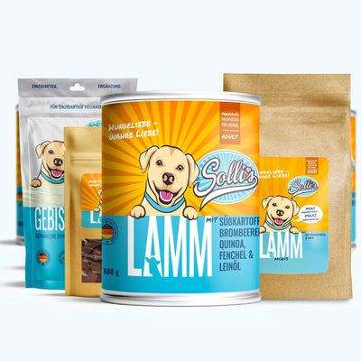 Pack découverte nourriture pour chiens agneau minis + poudre dentaire GRATUIT