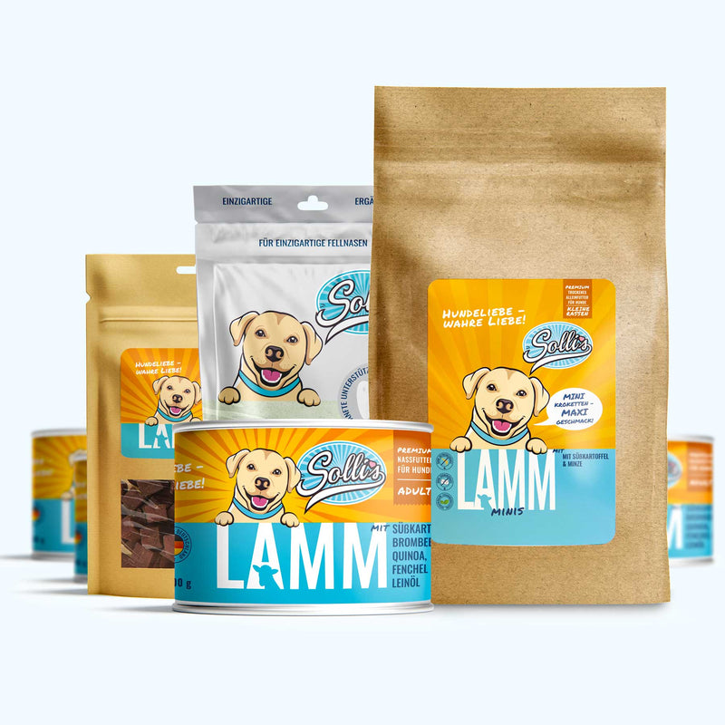 Pack découverte nourriture pour chiens agneau minis + poudre dentaire GRATUIT