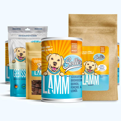 Pack découverte nourriture pour chiens agneau minis + poudre dentaire GRATUIT