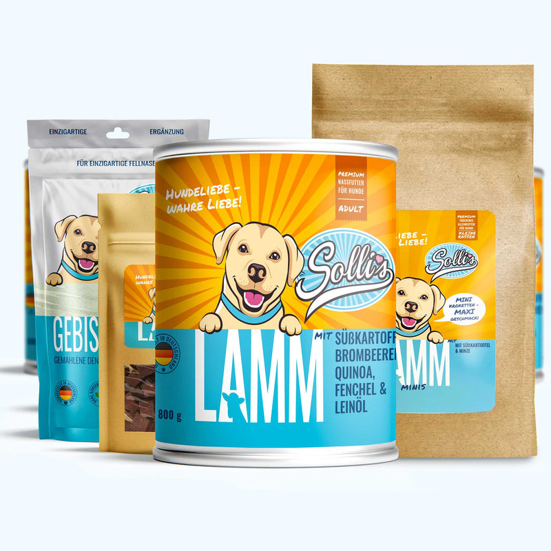 Pack découverte nourriture pour chiens agneau minis + poudre dentaire GRATUIT
