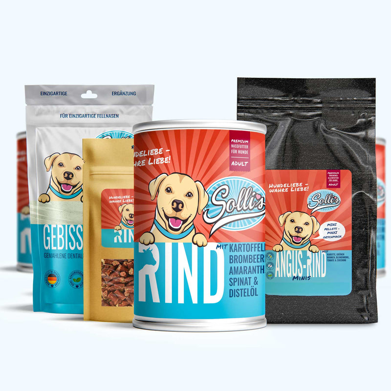 Pack découverte nourriture pour chiens bœuf minis + poudre dentaire GRATUIT