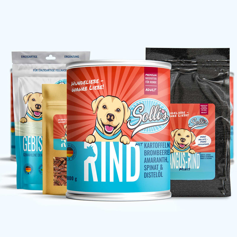 Pack découverte nourriture pour chiens bœuf minis + poudre dentaire GRATUIT