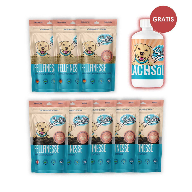 Sparpaket Fellfinesse + GRATIS Lachsöl