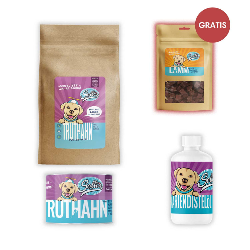Probierpaket Junior-Minis + GRATIS Lamm Fleischwürfel