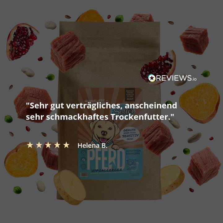 Trockenfutter für Hunde mit Pferd