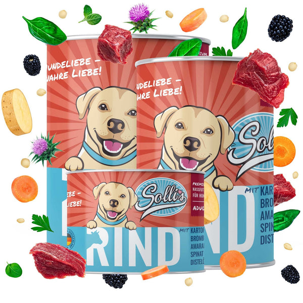 Muestra de comida húmeda para perros Vacuno | Adultos 200 g