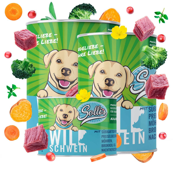 Muestra de comida húmeda para perros Jabalí | Adultos 200 g