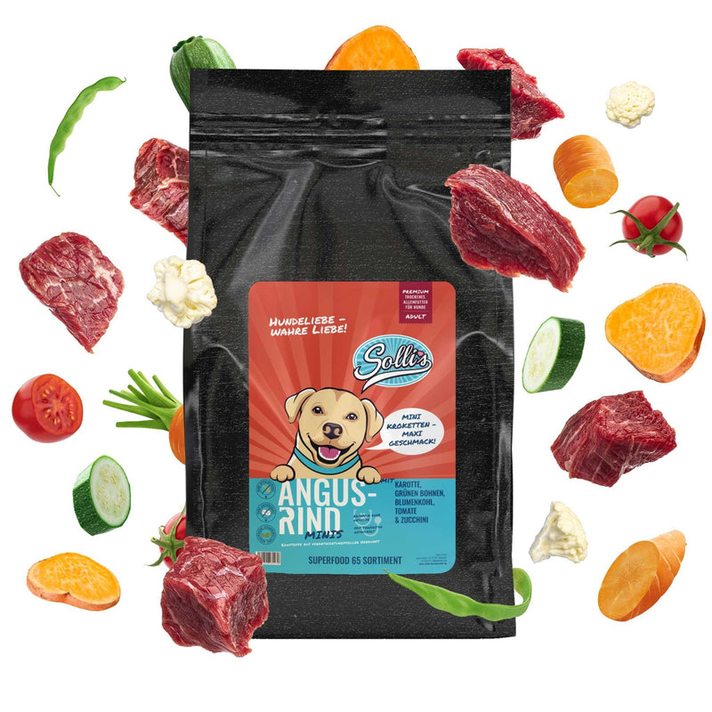 Probe Trockenfutter Angus - Rind - Minis | kleine Rassen 100g - Solli&