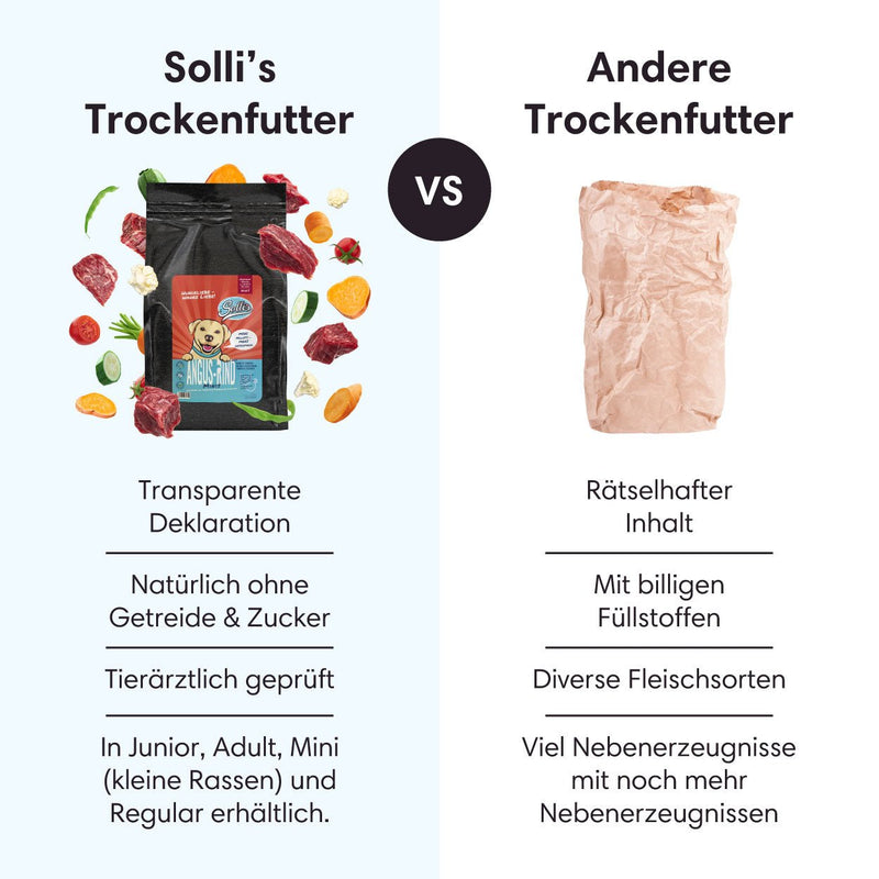 Probe Trockenfutter Angus - Rind - Minis | kleine Rassen 100g - Solli&