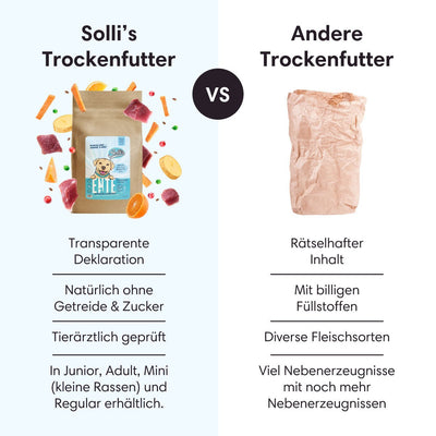 Probe Trockenfutter Ente | Adult - Regular 100g - Solli's Hundebedarf