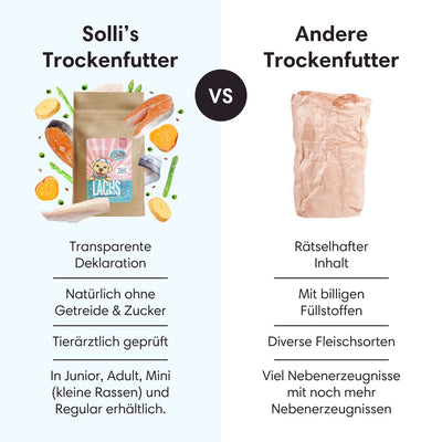 Probe Trockenfutter Lachs | Welpenfutter - Regular 100g - Solli's Hundebedarf