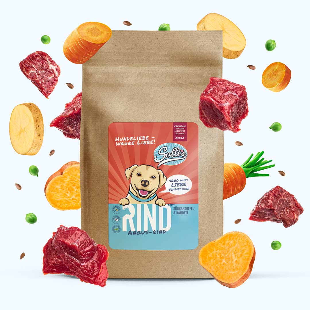Trockenfutter fr Hunde mit Rind | Zucker- & Getreidefrei  Solli's  Hundebedarf